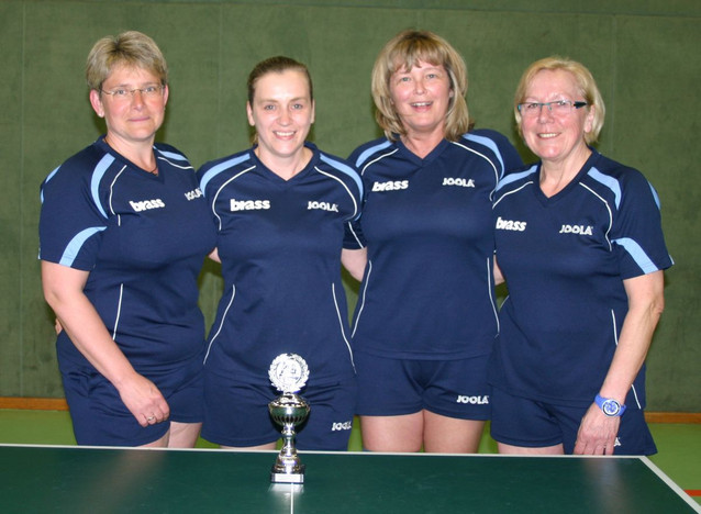 Bayerische Mannschaftsmeister der Senioreinnen AK 40, Vikt. Wombach mit Andrea Ott, Ursula Sommer, Claudia Edelhäuser und Christa Zilg