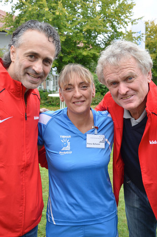 Spaß hatten sie zusammen mit BTTV-Geschäftsstellenmitarbeiterin Petra Scherer jedenfalls beide.