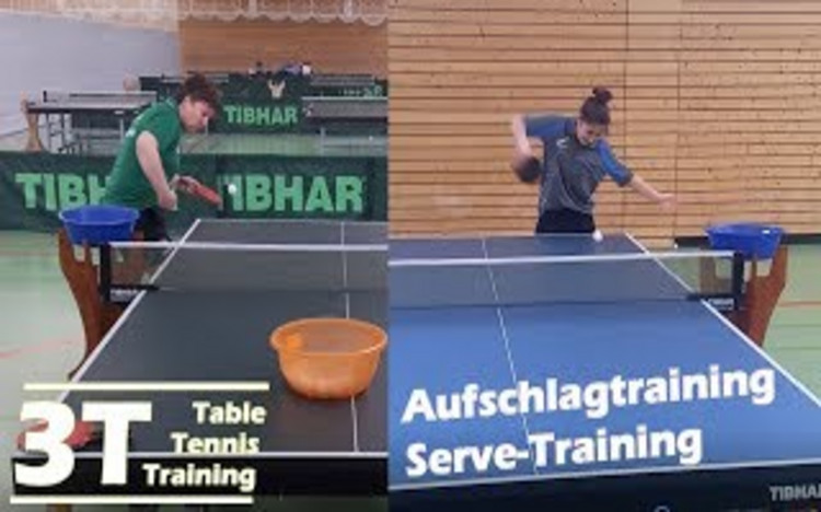 Table tennis serves and serve training / Aufschläge im Tischtennis und Aufschlagtraining