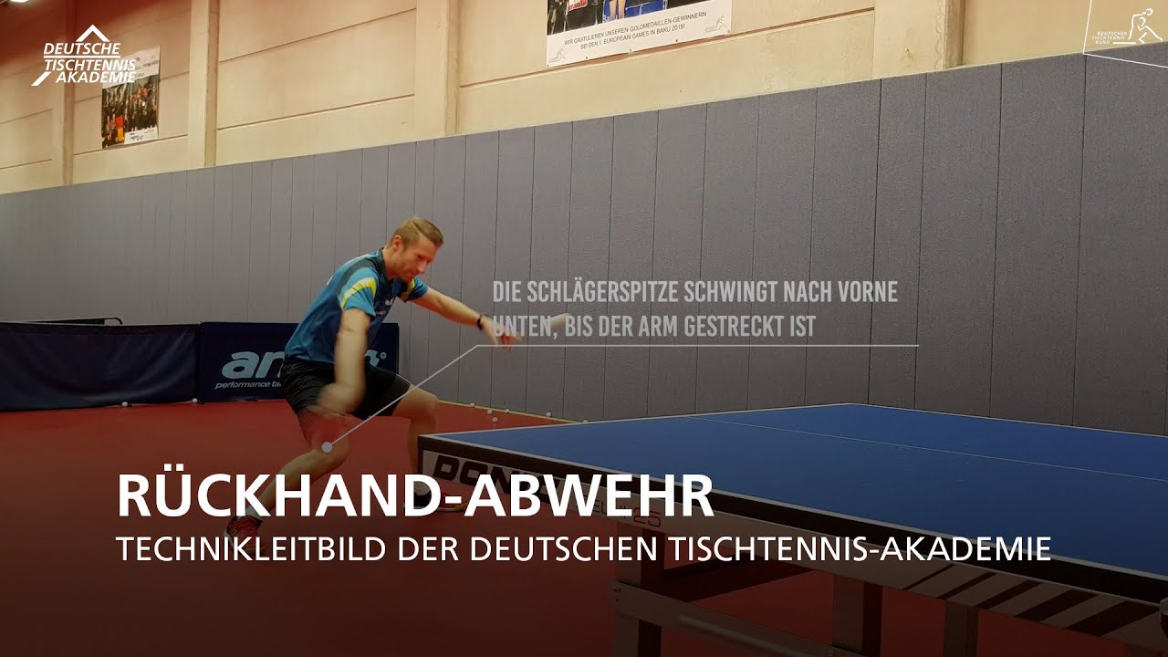 Rückhand-Abwehr I Technikleitbild der Deutschen Tischtennis-Akademie