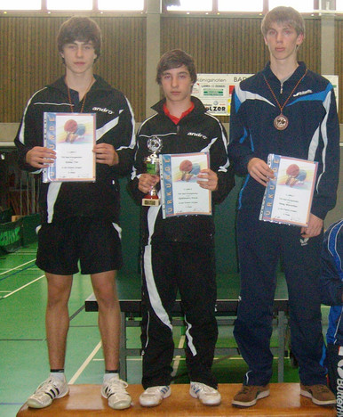 Die besten Jungen beim 1. LBRLT Nord (von links): Tim Gottal, Kevin Spielmann und Maximilian Heeg