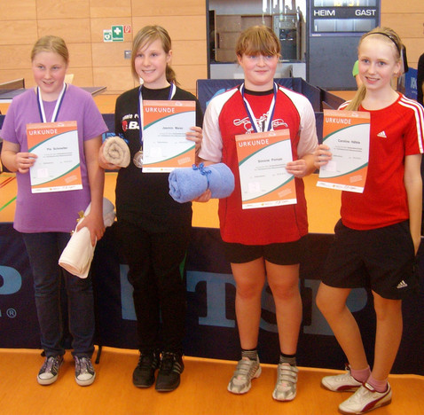 Die Besten der Altersklasse I (von links): Pia Schmelter, Jasmin Meier, Simone Pompe und Caroline Häfele