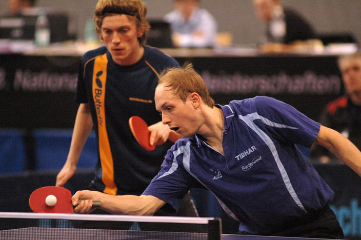 Wie im Vorjahr Dritter im Doppel: Nico Christ (rechts) und sein Doppelpartner Lennart Wehking Foto: Nils Rack