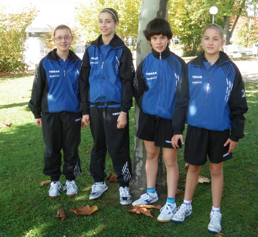 Die bayerischen Starterinnen Svenja Horlebein, Anna Rothermich, Franziska Schreiner und Sarah Mantz.