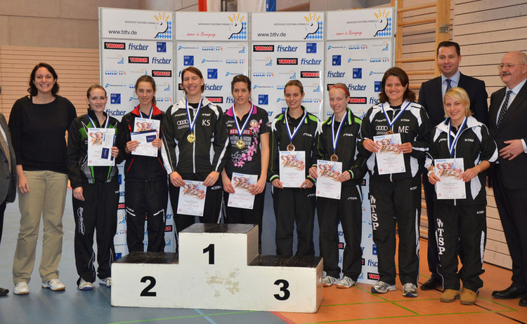 Siegerehrung im Damen-Doppel.