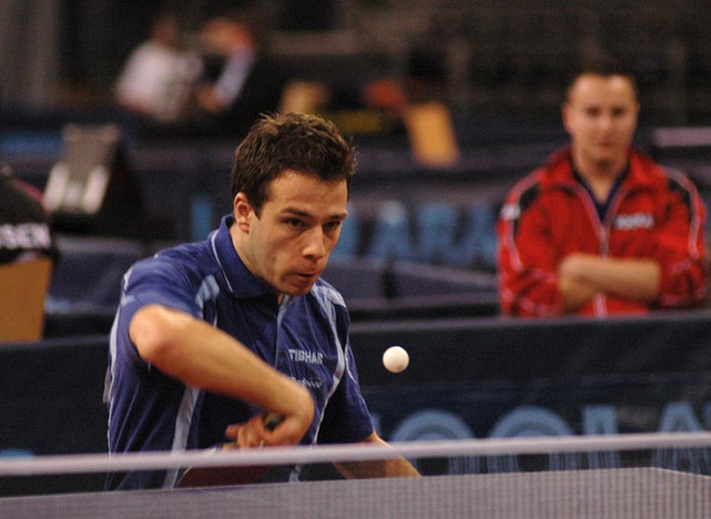 Jörg Schlichter kam am weitesten, doch im Viertelfinale musste er Timo Boll zum Sieg gratulieren