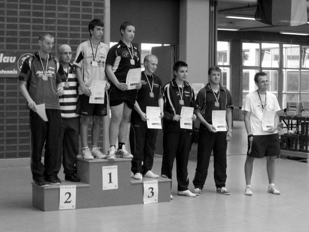 Christian Braum und Sebastian Wissel (auf der rechten Seite) holten sich Bronze im Doppel der Herren C