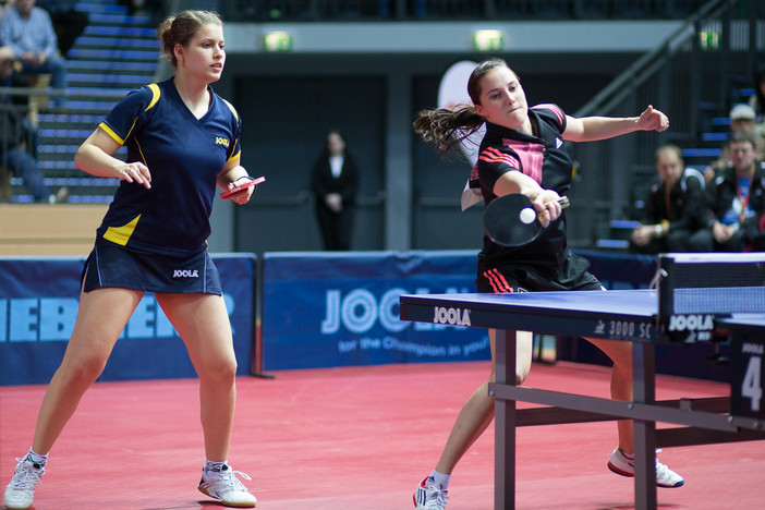 Silber war nicht das, was sich die Titelverteidigerinnen und Europameisterinnen Sabine Winter (r.) und Petrissa Solja vorgenommen hatten.