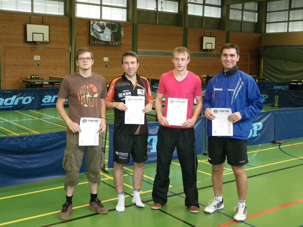 Die besten Nord-Herren v.l.: Daniel Geist (1.), Felix Bindhammer (2), Christoph Schüller und Trifon Lengerov (3.). Foto: Tobias Liedtke