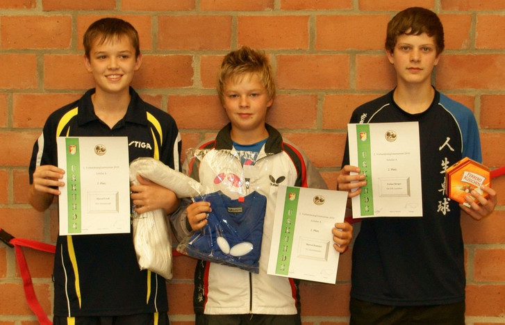 Die Besten der Schüler A: Marcel Greß, Marcel Kutzner und Tobias Berger (von links)