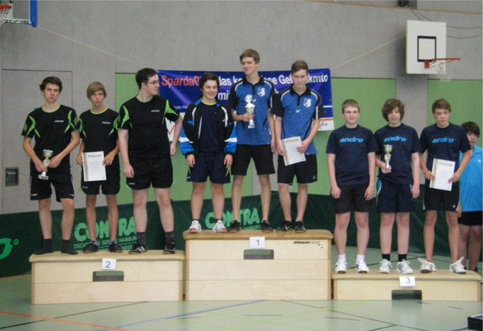 Siegerehrung der Jungen beim bayerischen Pokalfinale der Kreisligisten n Ebersberg. Fotos: Bernhard Schaller