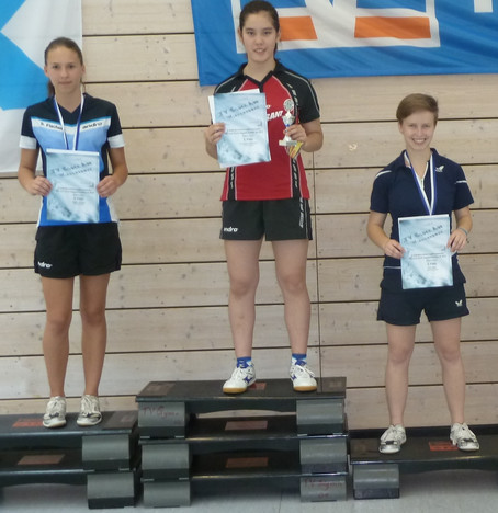 Die Top 3 der nordbayerischen Mädchen-Konkurrenz.