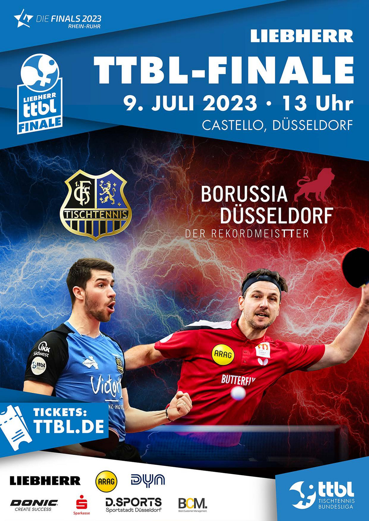 Liebherr TTBL-Finale Weltklasse-Tischtennis beim Showdown im Castello Düsseldorf