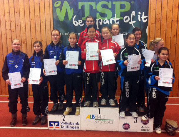 Bayerns Mädchen freuten sich über Platz zwei hinter Baden-Württemberg und vor Schleswig-Holstein (Foto: Timo Link).