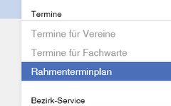 Rahmenterminplan 2026/2027