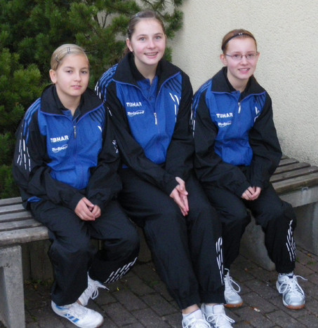 Das BTTV-Trio der Schülerinnen v.l.: Sarah Mantz, Katharina Teufl und Svenja Horlebein (Foto: Cornel Borsos).