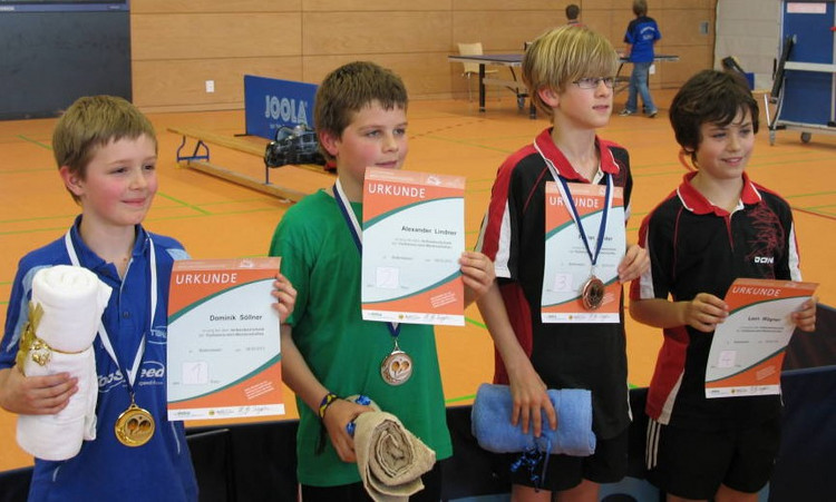 Die Besten der Altersklasse II (von links): Dominik Söllner, Alexander Lindner, Florian Junker und Leon Wagner
