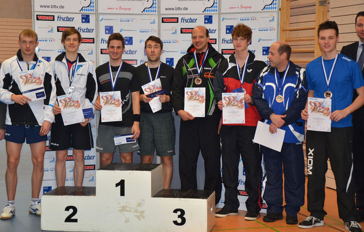 Siegerehrung im Herren-Doppel.