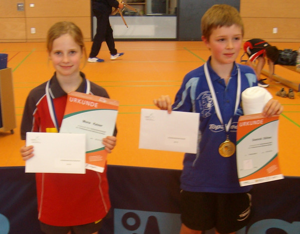 Mona Kaiser aus Eggstädt und Dominik Söllner aus Bad Aibling setzten sich in den Entscheidungsspielen durch und sind damit die bayerischen Vertreter beim Bundesfinale in Ebermannstadt Fotos: Horst-Günter Ziegler, Christian Klaus