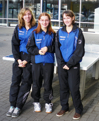 Die drei Mädels aus Bayern beim TOP 16 in Landsberg, v.l. Lena Berchtold, Svenja Horlebein und Eva-Maria Maier.
