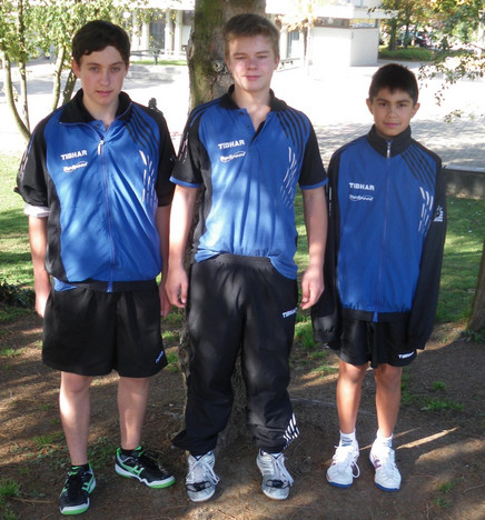 Das BTTV Schüler-Trio Florian Schwalm, Marcel Kutzner und Patrik Messelberger.