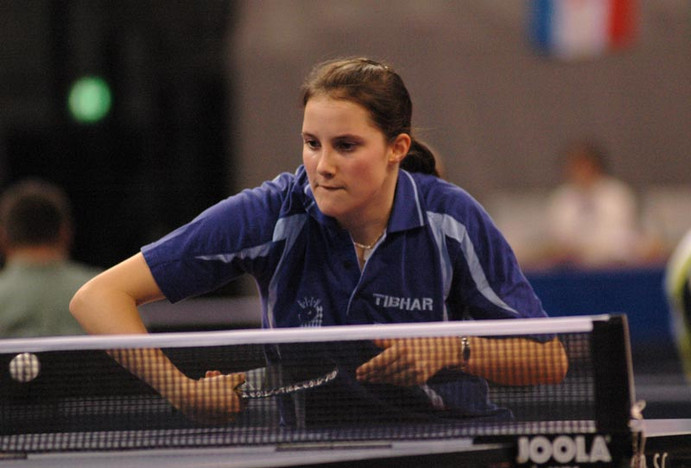 Die spätere deutsche Meisterin Kristin Silbereisen war im Achtelfinale noch zu stark für Sabine Winter