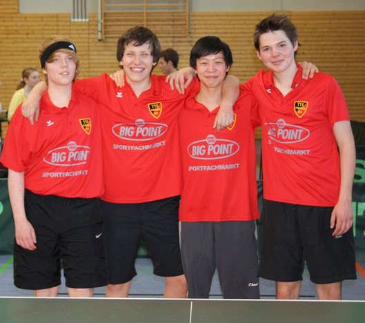 Die Jungen des TTC Freising-Lerchenfeld gewannen ohne Spielverlust das Aufstiegsturnier Süd