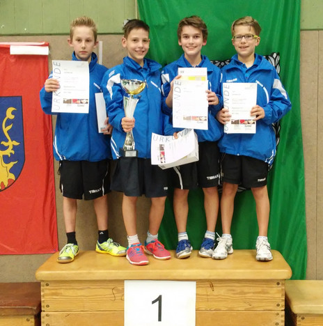 Das Sieger-Quartett v.l. Tom Schweiger, Hannes Hörmann, Petros Sampakidis und Mike Hollo.