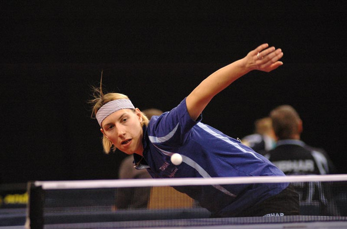 Katharina Schneider war eine von zwei bayerischen Spielerinnen in der Hauptrunde, schied dort aber gleich aus Fotos: Nils Rack