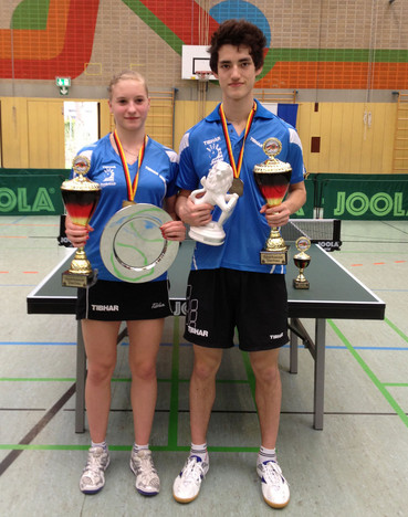 Die beiden Deutschen Einzelmeister: Chantal Mantz und Florian Schreiner. Foto: Gunther Czepera