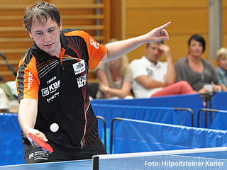 Hilpoltsteins Neuzugang Christoph Schmidl siegte beim 4:9 gegen Mühlhausen über Erik Schreyer. Foto: Hilpoltsteiner Kurier