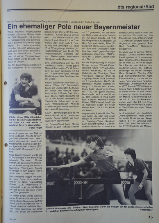 Die bayerischen Meister in den 4erJahren Teil 2 (1984) Bayerischer