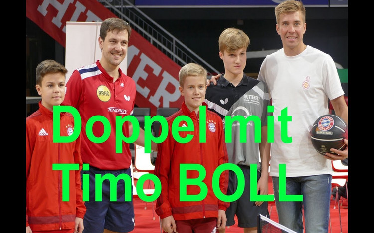 Doppel mit Timo BOLL - Highlight für drei bayerische Talente im Audi Dome